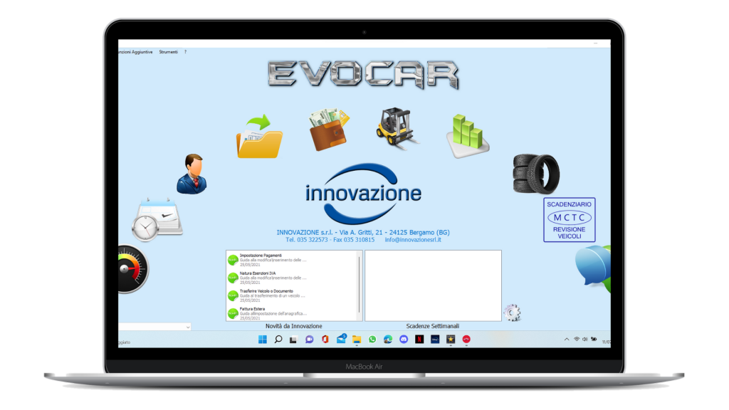 Evocar software gestionale home page