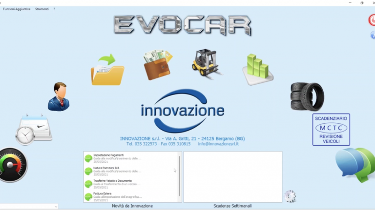 EvoCar, software gestionale